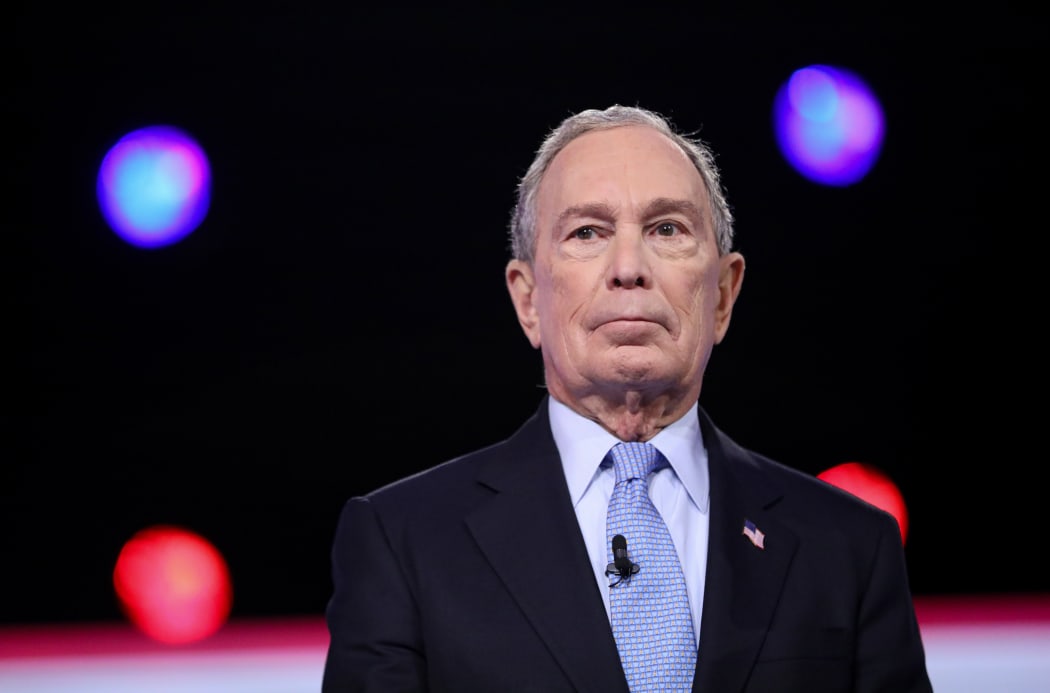 Democratic presidential hopeful Michael Bloomberg at the debate of the 2020 presidential campaign at the Gaillard Center in Charleston, South Carolina, on February 25, 2020.
