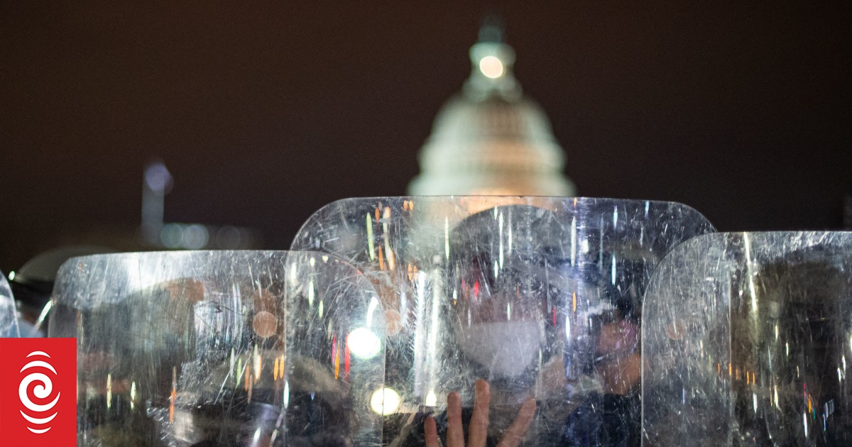 Riot shields and metal detectors are a reminder of deadly US Capitol ...
