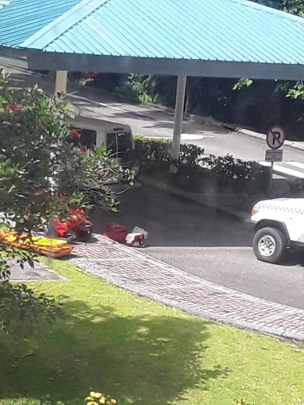 The scene of the shooting in West Papua