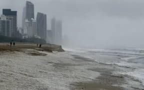 Tropical Cyclone Alfred dropped from a category two cyclone to a category one before being downgraded to a tropical low. (ABC News: Syan Vallance)