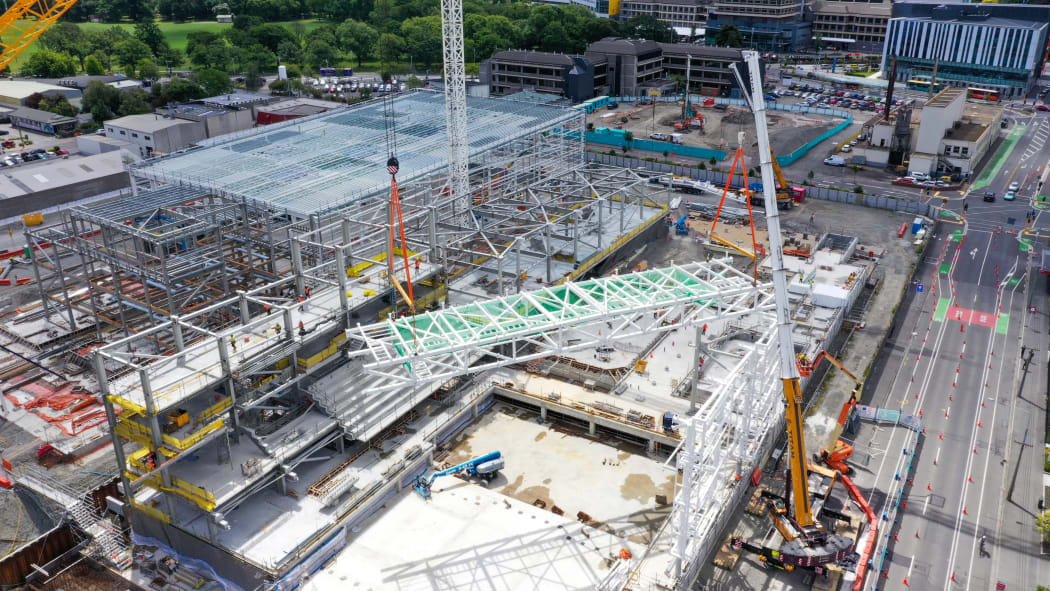 Construction on the project.