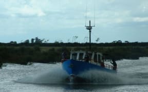 The Francie, a fishing charter vessel thought to have got into trouble on the Kaipara Harbour.