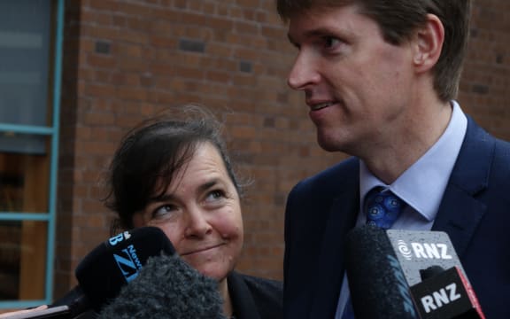 Colin Craig speaks to reporters outside court after the jury delivered its verdict.