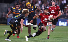 Richie Mo'unga. Crusaders v Chiefs 2021 Super Rugby Aotearoa Final at Orangetheory Stadium, Christchurch, New Zealand, Saturday 08 May 2021. Copyright photo: Martin Hunter / www.photosport.nz