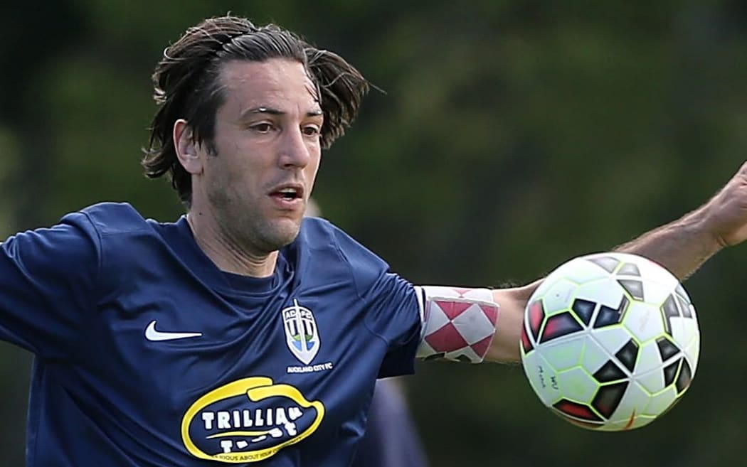 Auckland City's captain Ivan Vicelich in action.