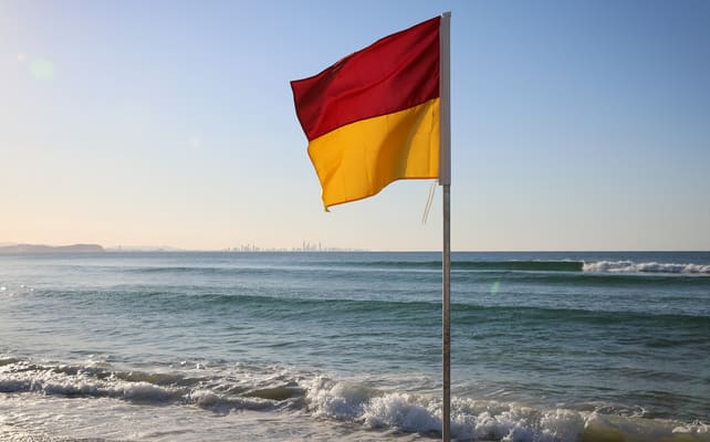 Lifeguard flag, Gold Coast.