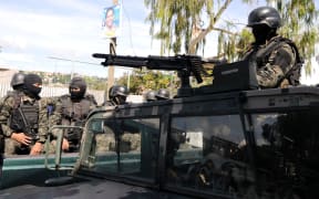 Military police on patrol in Tegucigalpa in October.