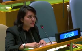 A diplomat from Indonesia's permanent mission at the United Nations, Silvany Austin Pasaribu.