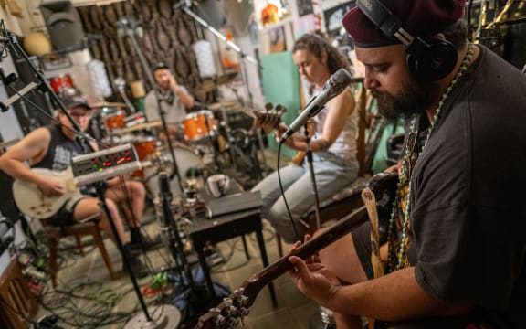 Ezra Simons, Treye Liu, Marika Hodgson, and Troy Kingi in Rancho de la Luna