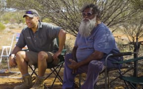 Piripi with Aboriginal elder Jeffrey Stokes