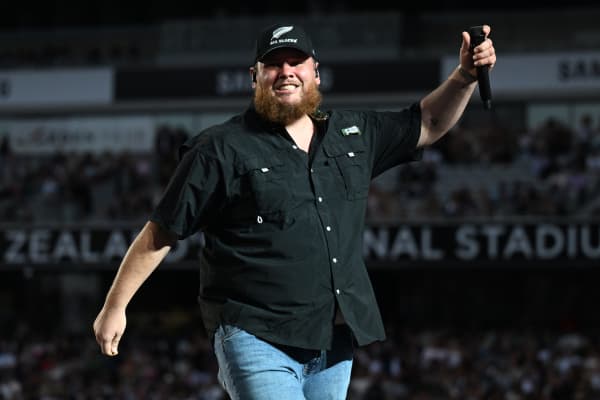 Country singer Luke Combs at Auckland's Eden Park on 17 January 2025.