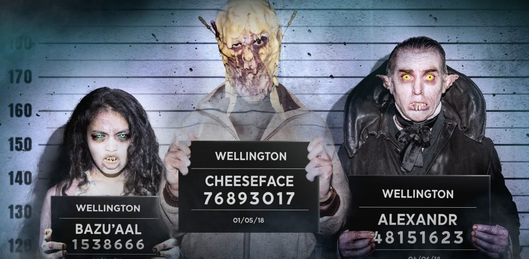 A publicity shot for Wellington Paranormal.