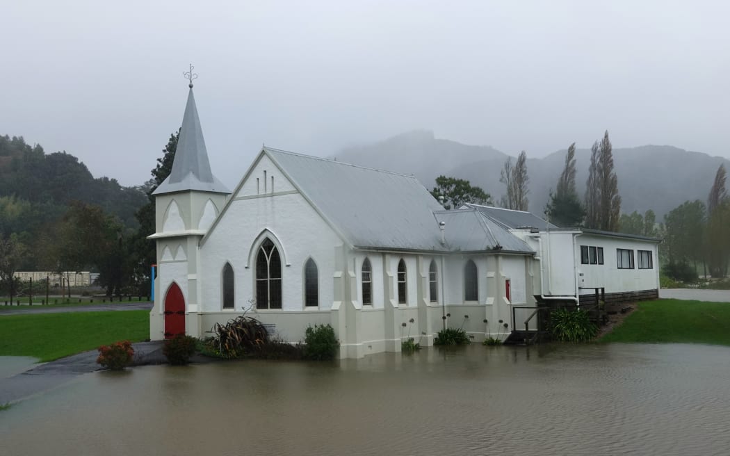April brought extremely high rainfall to Northland, including in Kāeo, seen here in the aftermath of ex-tropical Cyclone Tam.