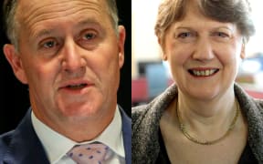 John Key, left, and Helen Clark
