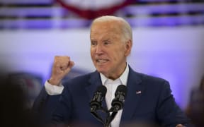 DETROIT, MICHIGAN - JULY 12: U.S. President Joe Biden speaks to supporters at a campaign event at Renaissance High School on July 12, 2024 in Detroit, Michigan. Biden continues on the campaign trail as he faces calls from an increasing number of Democratic legislators, donors, political pundits, and media outlets to end his campaign and not seek re-election.   Bill Pugliano/Getty Images/AFP (Photo by BILL PUGLIANO / GETTY IMAGES NORTH AMERICA / Getty Images via AFP)