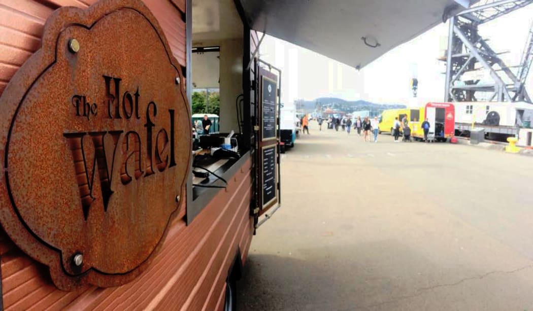 Hot Wafel parked at the Wellington waterfront last summer.