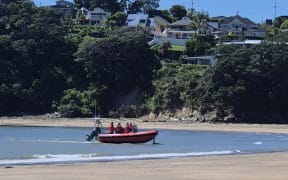 Surf lifesavers search for a kayaker, missing near Waiwera, on Sunday 1 March, 2026.