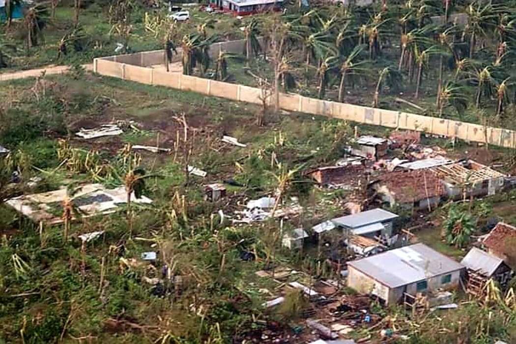 Damage caused by Cyclone Harold on the Vanuatu island of Santo.