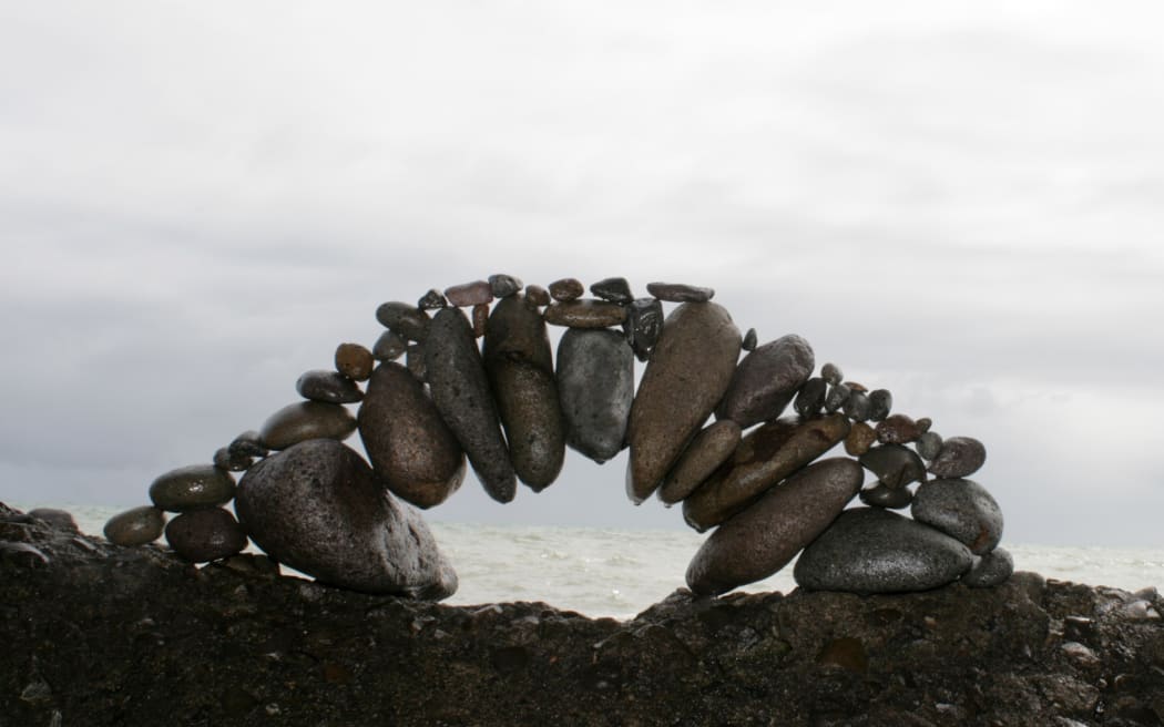 Rock sculptures by Daniel Morgan - artist also known as Nannos