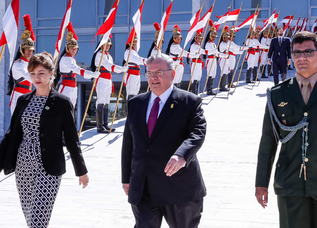 Greece's ambassador to Brazil, Kyriakos Amiridis, centre, had been missing since Monday.