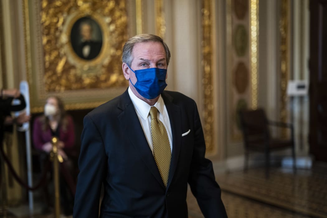 Michael van der Veen lawyer for former President Donald Trump, at the Senate Impeachment trials for Trump on February 12, 2021 in Washington, DC.