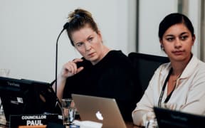 Wellington City Councillors Iona Pannett, left, and Tamatha Paul