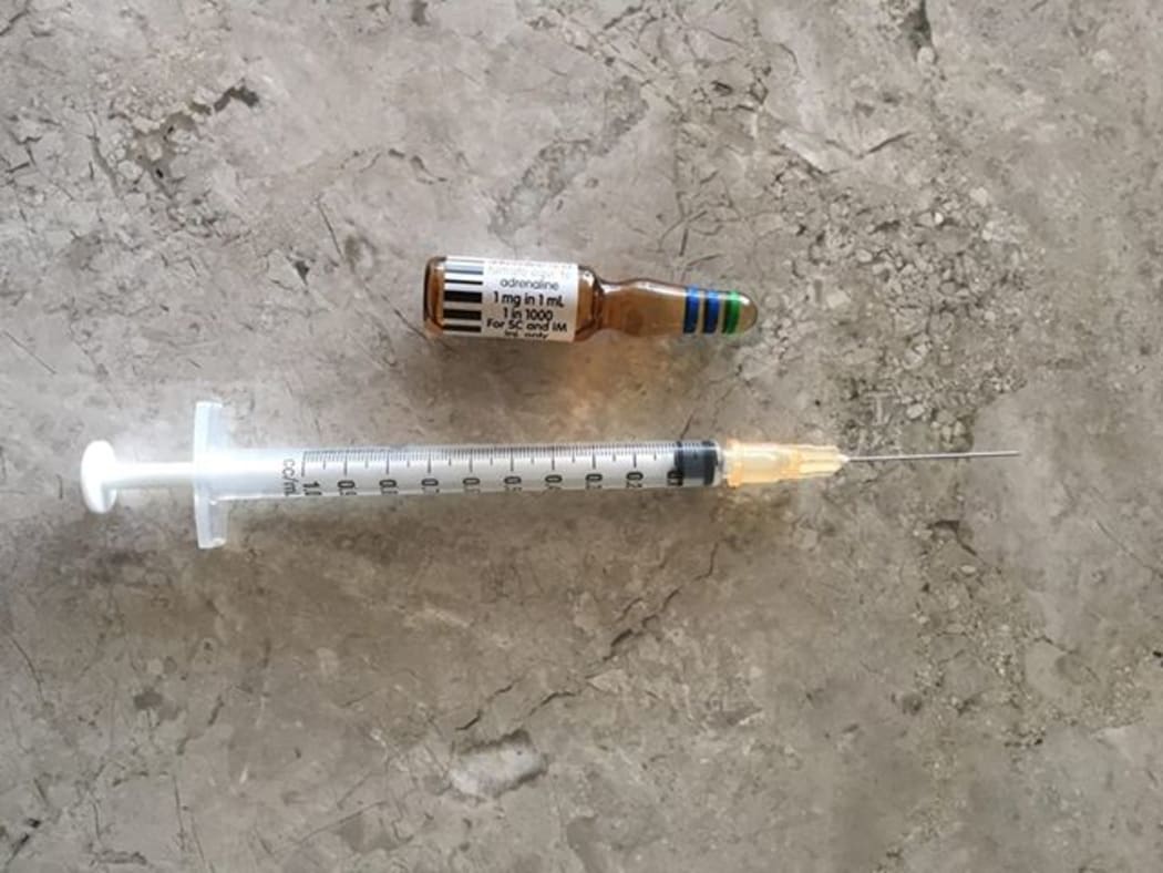 Victoria Johnston has a needle and ampoule on hand at home for James.