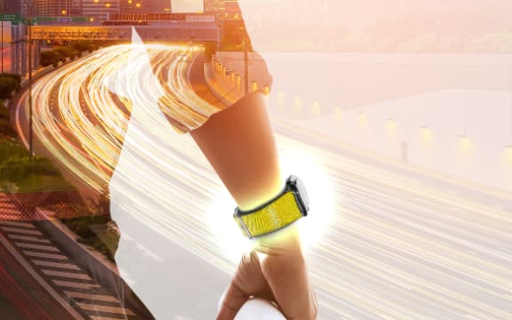 The device worn on the wrist means workers can be tracked in real time.
