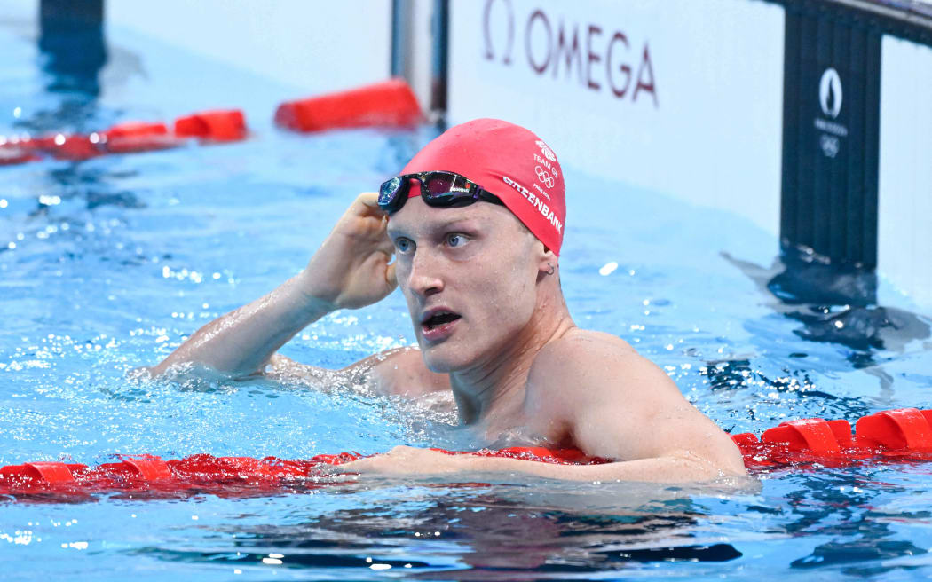 Luke Greenbank ( GBR ), Swimming, Men's 200m Backstroke - Heats during the Olympic Games Paris 2024 on 31 July 2024 at Paris La Defense Arena in Nanterre, France - Photo Federico Pestellini / Panoramic / DPPI Media (Photo by Federico Pestellini / Panoramic / DPPI via AFP)