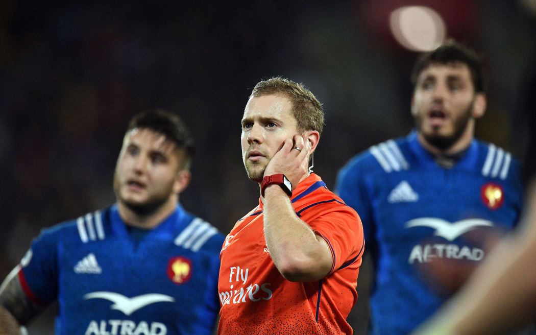Australian rugby referee Angus Gardner.