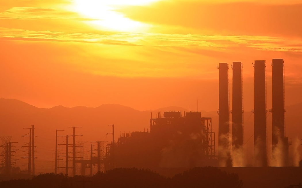 An electricity generating station in Sun Valley, California.