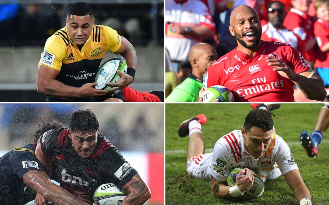 Clockwise from top left: The Hurricanes, the Lions, the Chiefs and the Crusaders