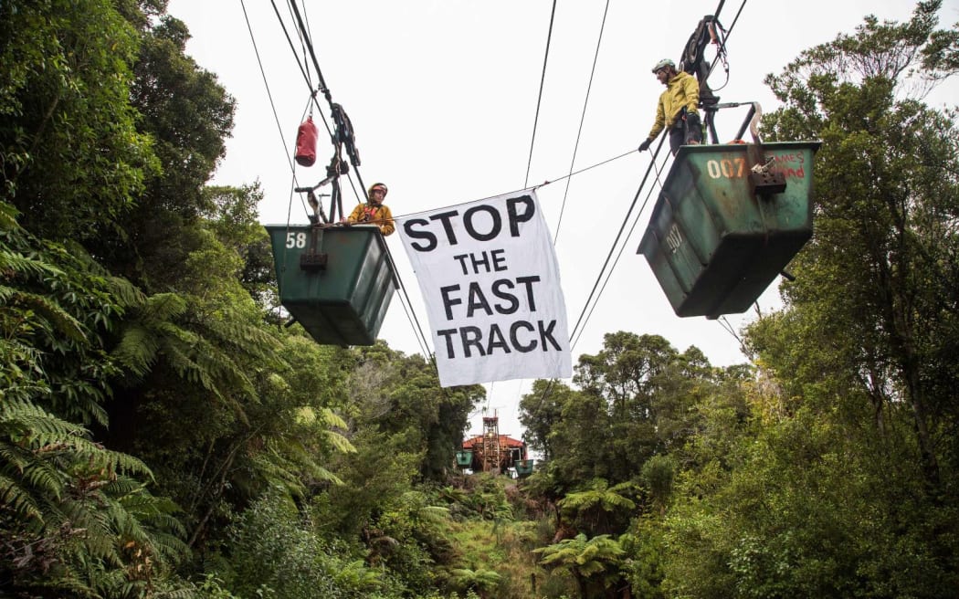 Stockton mine protest