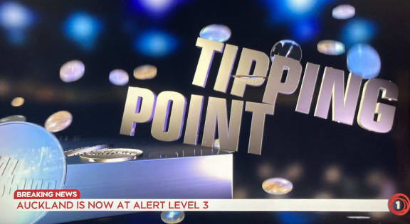 TVNZ's on-screen ticker alert jarred a bit with this UK game show was on.