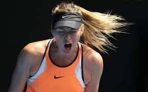 Maria Sharapova during her quarterfinal loss to Serena Williams at the 2016 Australian Open.