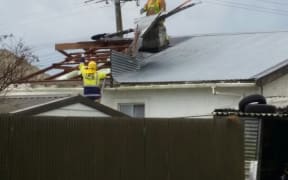Tim Jackson was inside his house when the roof was torn off by a passing gust of wind.