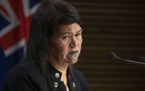 - POOL -  Foreign Affairs Minister Nanaia Mahuta during the post-Cabinet press conference with Prime Minister Jacinda Ardern, Parliament, Wellington. 07 March, 2022.  NZ Herald photograph by Mark Mitchell