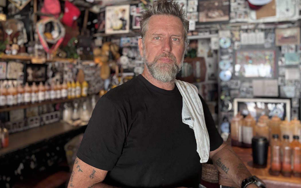 Tony Gosden from Bonditony's Burger Joint at Bondi Beach.