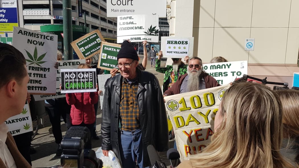 Dakta Green outside Wellington District Court.