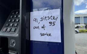 Signage at a Gull station in Auckland.