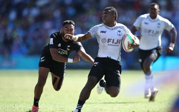 Jerry Tuwai and Fiji were overrun by New Zealand in the Cup semi finals.