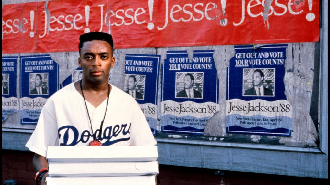 Spike Lee as Mookie in Do the Right Thing.