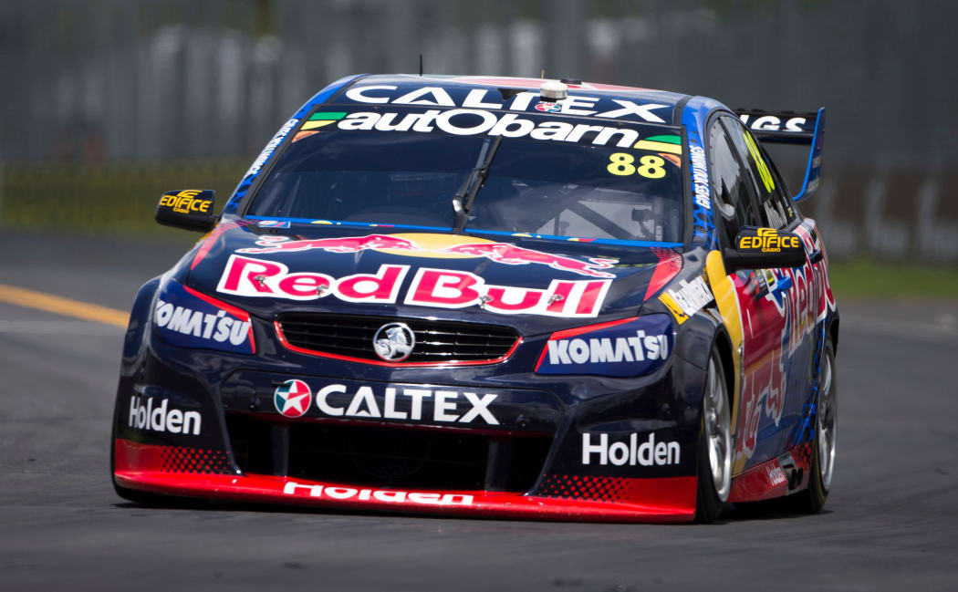 Jamie Whincup posted the fastest lap in practice at Pukekohe.