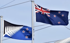 New Zealand flag and Silver Fern flag