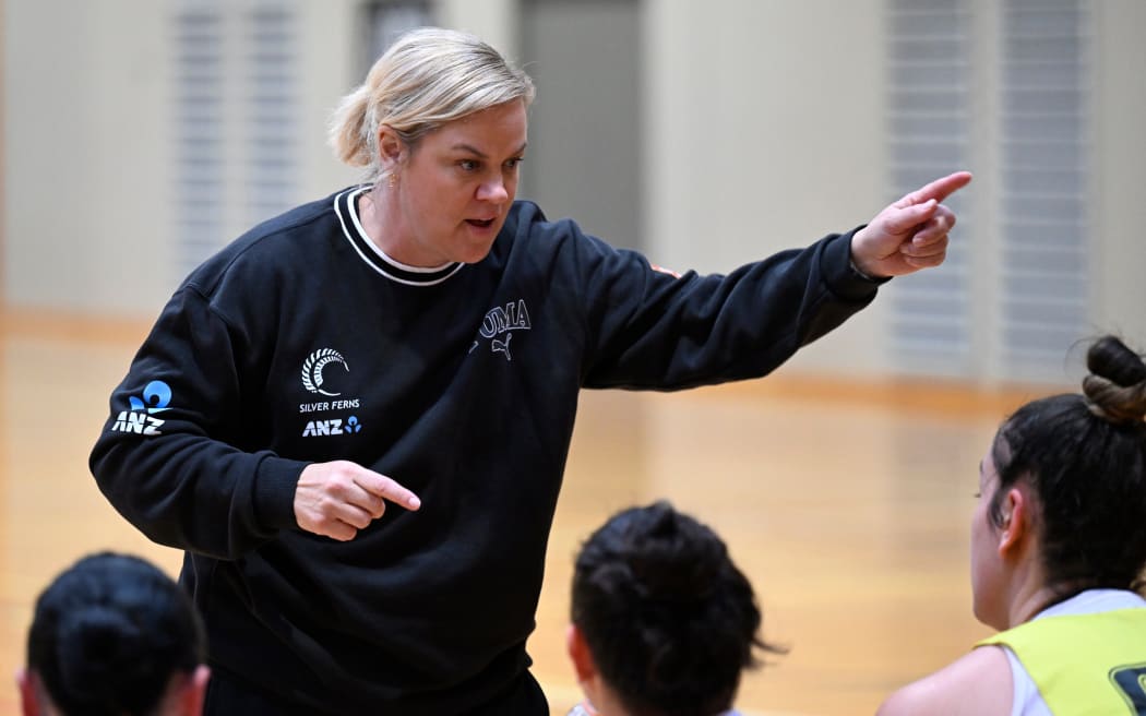 Specialist assistant coach Briony Akle.
Silver Ferns netball training ahead of the test series against England. AUT Sport and Fitness Centre in Auckland on Friday 27 2024. © Photo credit: Andrew Cornaga / www.photosport.nz