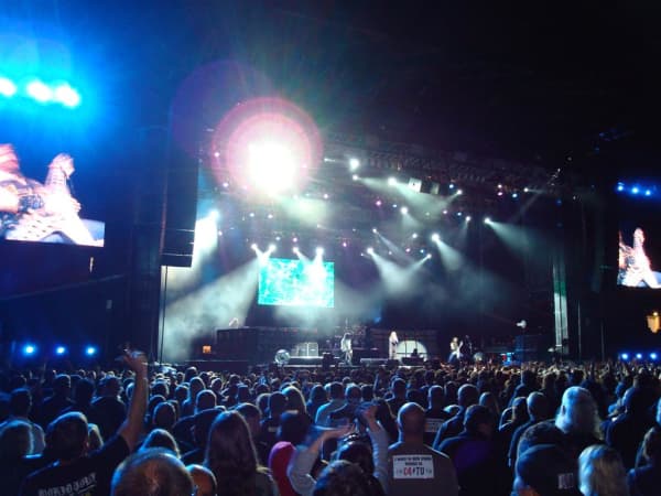 Ozzy Osbourne on stage during the 2nd night of the Rock2Wgtn 2008 festival at Wellington Regional Stadium, New Zealand.