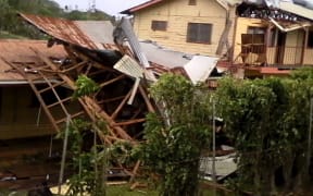 Damage in Vava'u after Cyclone Winston