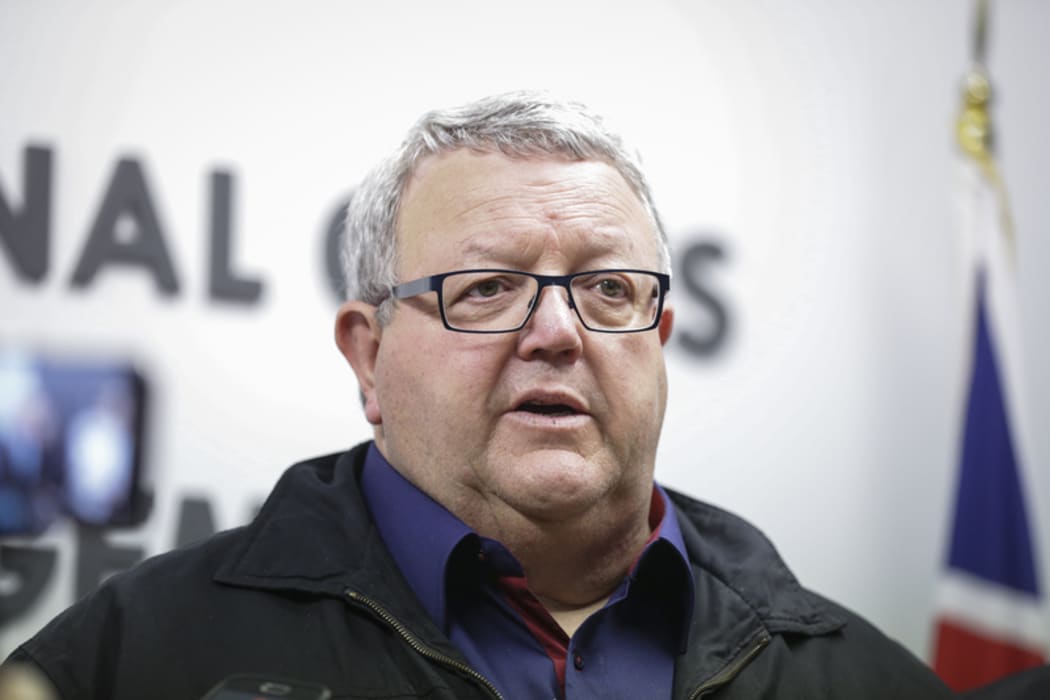 Media conference in the bunker at Parliament. Gerry Brownlee speaks to media.