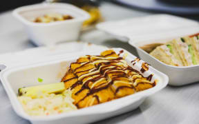 A chicken katsu meal that Lunch with Crunch has been providing school children