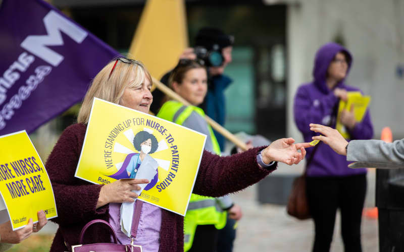 Nurses protest, warn patients being left in pain, soiled beds due to ...